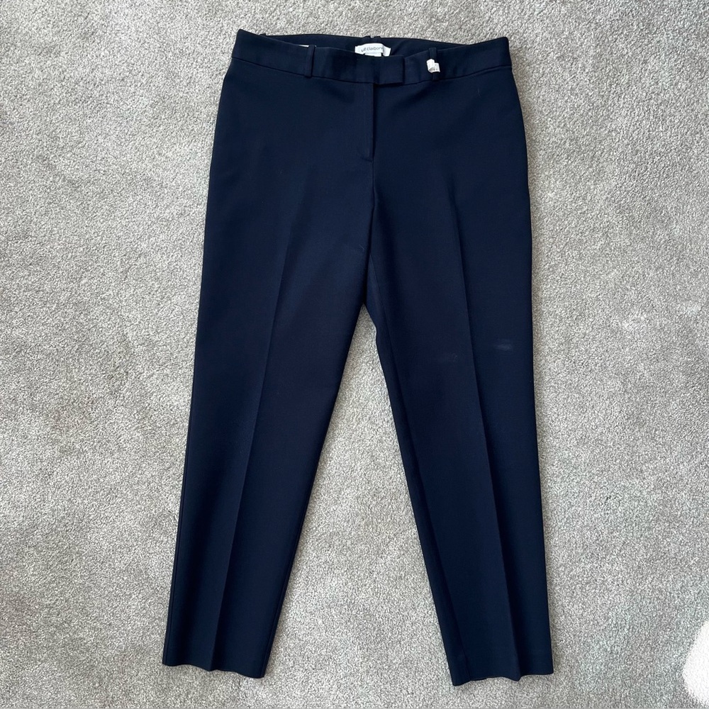 Liz Claiborne Navy Straight-Leg Dress Trousers